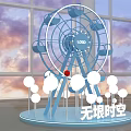 Indoor Commercial Ferris Wheel Display Equipment With LOGO And White Ball Decorations