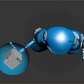 Industrial Robot Single Wheel Robot Double Wheel Robot Assistant Small Robot 3d model