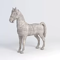Tech Exhibition Hall Featuring Realistic Horse Sculpture As Main Exhibit