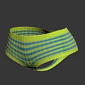 Yellow and Blue Striped Briefs with Comfortable Elastic Waistband for Daily Wear