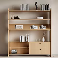 Log wind bookshelf 3d model