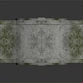 3D Model of Moss Covered Stone Arch Bridge with Natural Stone Texture