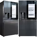 Modern Black Kitchen Appliances With Refrigerators Range Hoods Oven And Dishwasher For Home Kitchen