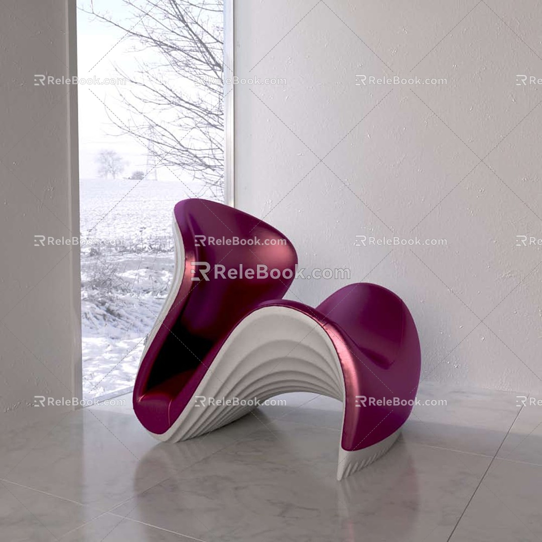 Modern single chair shaped chair model