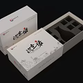 Chinese Style Accessories Decoration Set with White Box and Lotus Pattern Open Design