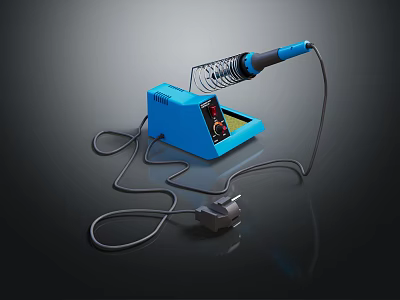 modern electric soldering iron electronic equipment soldering iron rack 3d model