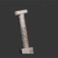 Rusted Metal Bolt And Nut Heavy Duty Construction Hardware Tool 3d model