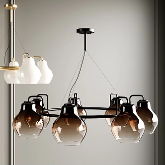 glass chandelier 3d model