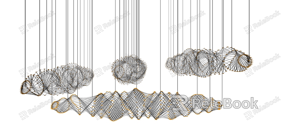 Modern Chandelier Metal Mesh Decorative Chandelier model