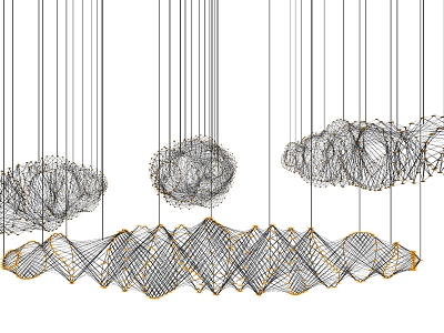 Modern Chandelier Metal Mesh Decorative Chandelier model