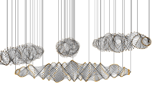 Modern Chandelier Metal Mesh Decorative Chandelier 3d model