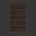 Elegant Dark Brown Wooden Bookshelf With Five Open Shelves And Classic Style