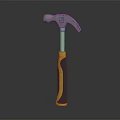 Claw Hammer With Yellow And Black Handle For Home Improvement Tasks