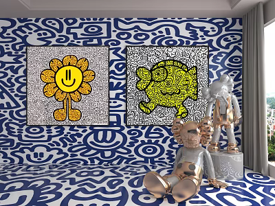 background wall 3d model