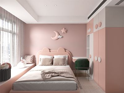 Modern Children's Room Daughter Room 3d model