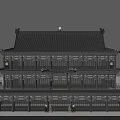 Traditional Ancient Architecture With Two Story Design Tile Roof And Ornate Columns