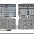 Modern Residential Building Exterior Design With Multi Storey Structure Large Windows And Balconies