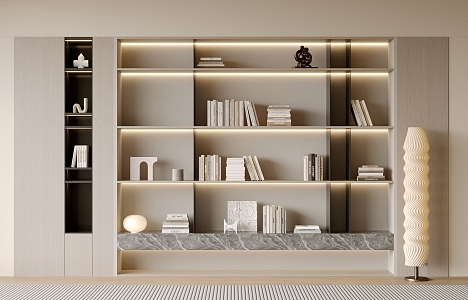 Bookcase Bookshelf Display Cabinet Book Ornaments Multifunctional Decorative Cabinet Combination Bookcase Open Bookcase 3d model