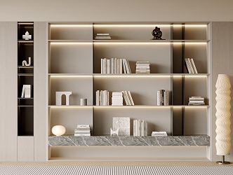 Bookcase Bookshelf Display Cabinet Book Ornaments Multifunctional Decorative Cabinet Combination Bookcase Open Bookcase 3d model