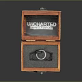 UNCHARTED Fashion Accessory Ring In Open Wooden Box With Black Velvet Lining And Brand Mark