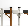 Public Facility Mailboxes With Different Designs White Brown Colors And House Numbers