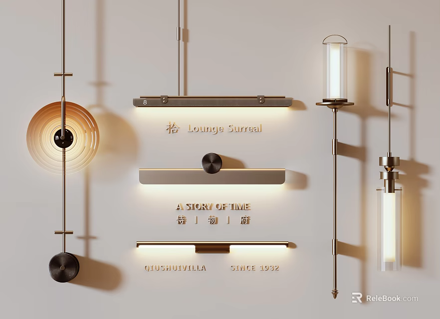Elegant Wall Sconces from Globodrila Circle 1938 with Timeless Design for Home Lounge Decor 3d model 