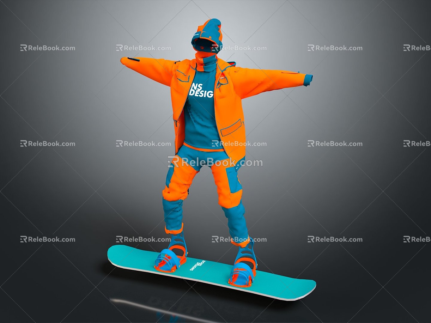 Modern Ski Suit Ski suit Sportswear Clothes 3d model