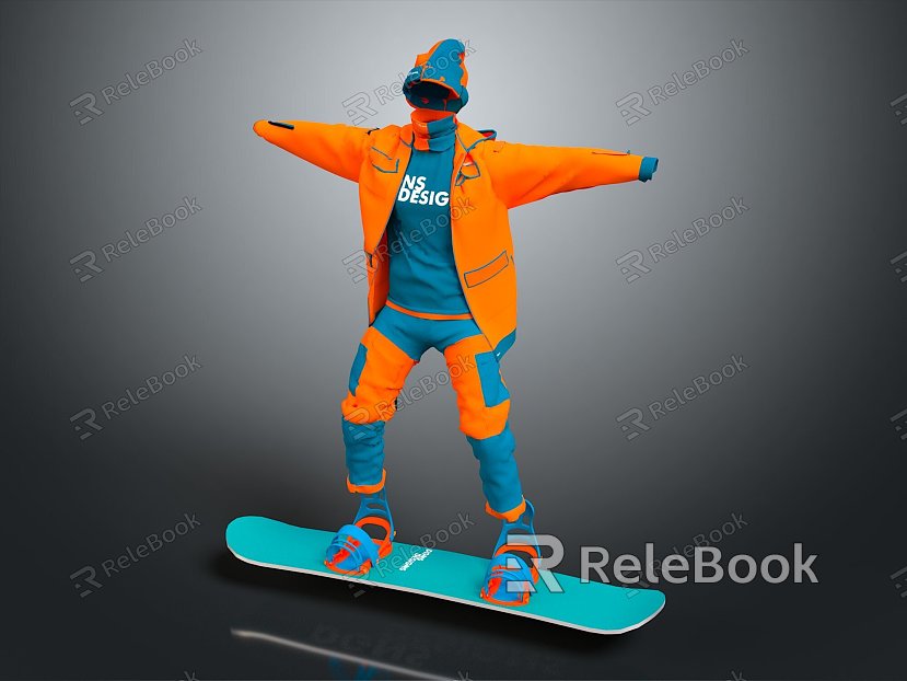 Modern Ski Suit Ski suit Sportswear Clothes model