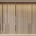 Elegant Modern Wooden Wall Paneling With Vertical Grooves And Seamless Joints