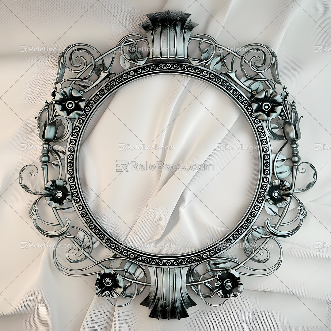 European-style photo frame photo frame mirror wall decoration 3d model