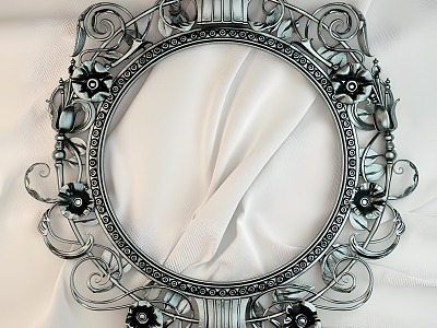 European-style photo frame photo frame mirror wall decoration 3d model