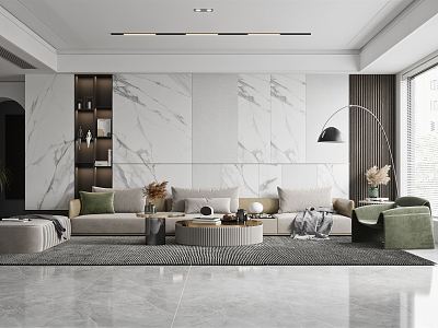 modern living room 3d model