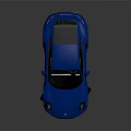 Blue Sports Car Featuring Streamlined Design And Shiny Alloy Wheels On Reflective Surface