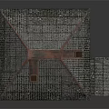 Vintage Residential Building with Wooden Exterior Tiled Roof Chimneys Multiple Windows and Small Annex