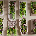 Creative Indoor Plant Wall Decor With Succulents Greenery And Colorful Flowers