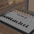 Various Hardware Tools Including Screws Bolts And Fasteners On Transparent Display Stand 3d model