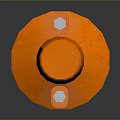 Orange Traffic Safety Bollard With White Reflective Stripes And Stable Base