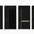 Modern Security Doors With Sleek Panel Designs And Secure Lock Features 3d model