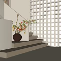 The ancient flower bonsai 3d model