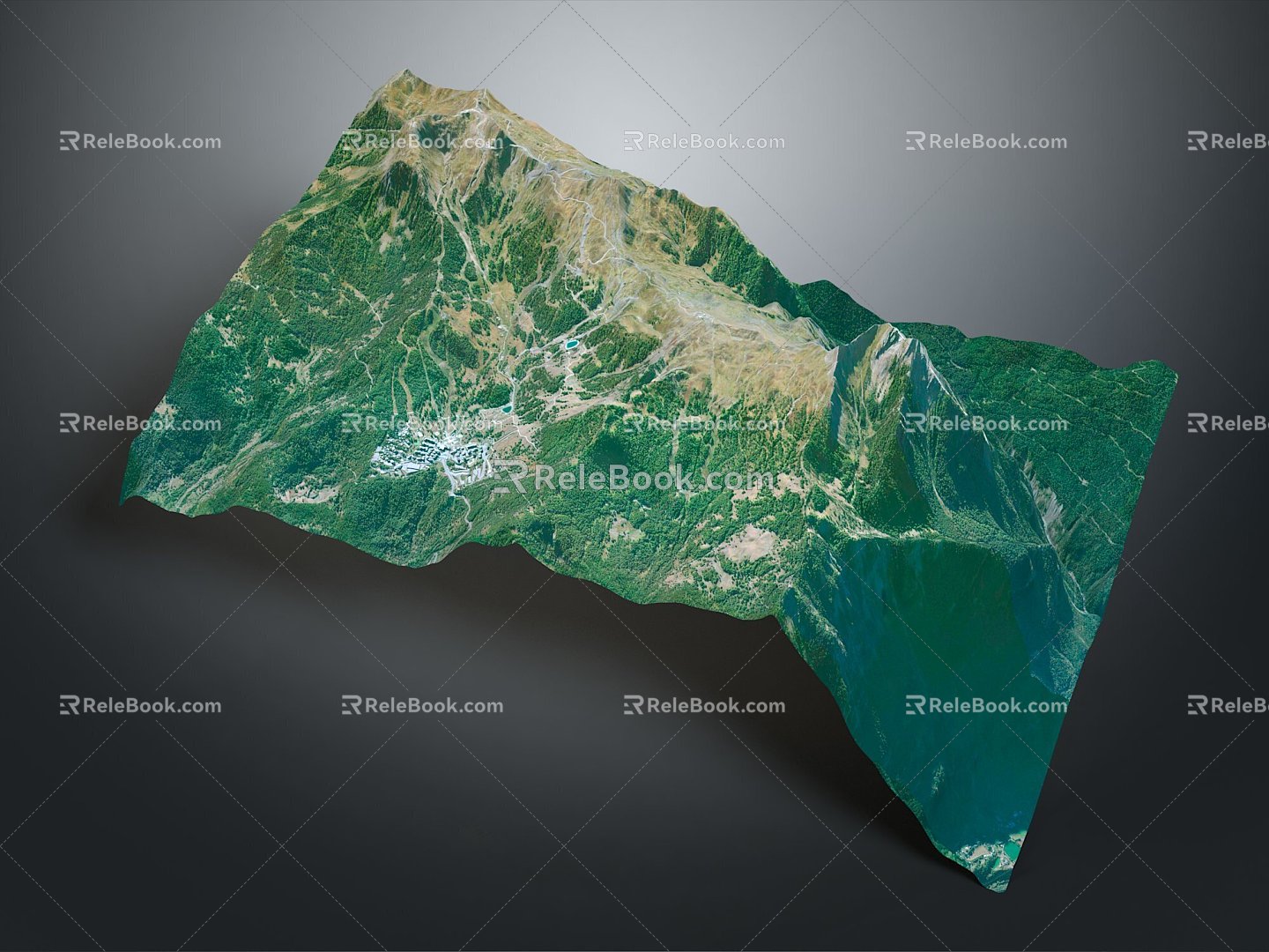 Geography, topography, mountain shape, ridge, ridge, valley, mountain range, canyon, geomorphology, mountain peak, mountain body 3d model