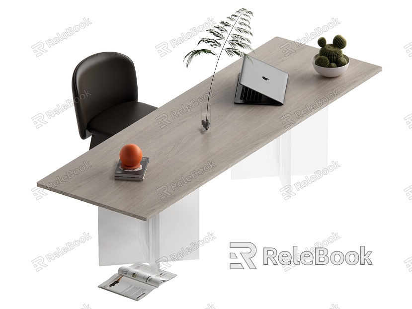 Desk and chair combination model