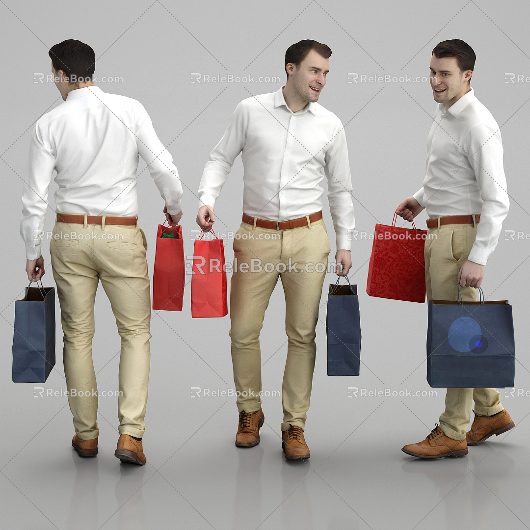 Modern Men Fashion Shopping Men model