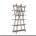 Stylish Modern Wooden Bookcase With Multiple Open Shelves And Contemporary Design