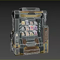 Modern Daily Necessities Vending Machine with Multiple Compartments and Gray Yellow Design