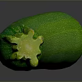 Fresh Green Zucchini Vegetable With Detailed Surface Texture Isolated On Gray Background
