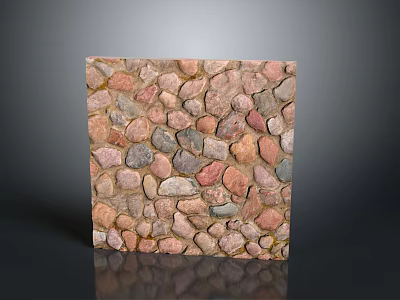 Natural Pebble Stone Wall Design For Interior Exterior Wall Decoration 3d model
