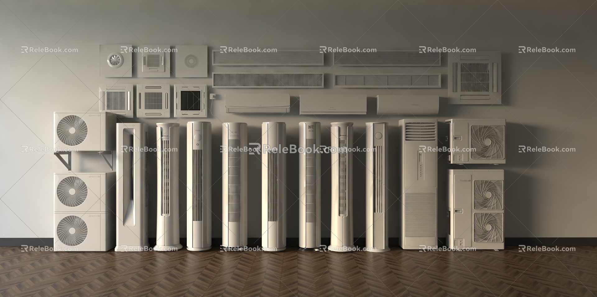 modern air conditioning 3d model