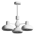 Modern Pendant Light With Yellow Ceramic Shades And Metal Frame Design