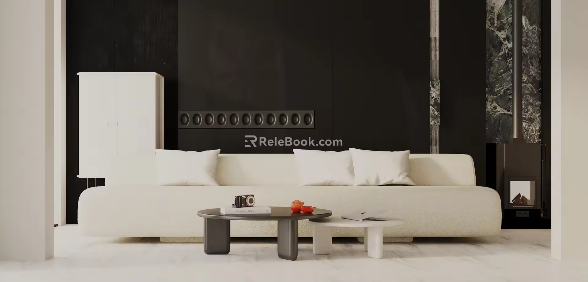 Three-seat sofa 3d model