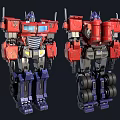 Red Blue Black Mechanical Robot Figure With Detailed Design And Collectible Features